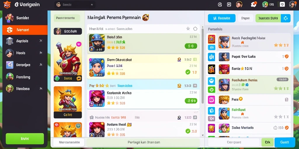 Fitur live chat untuk berinteraksi dengan pemain lain.