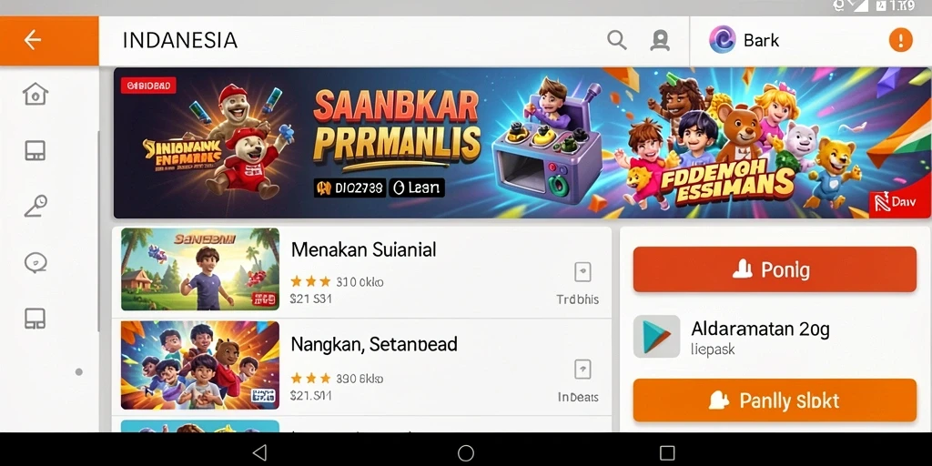 Screenshot fitur bonus menarik dalam game.